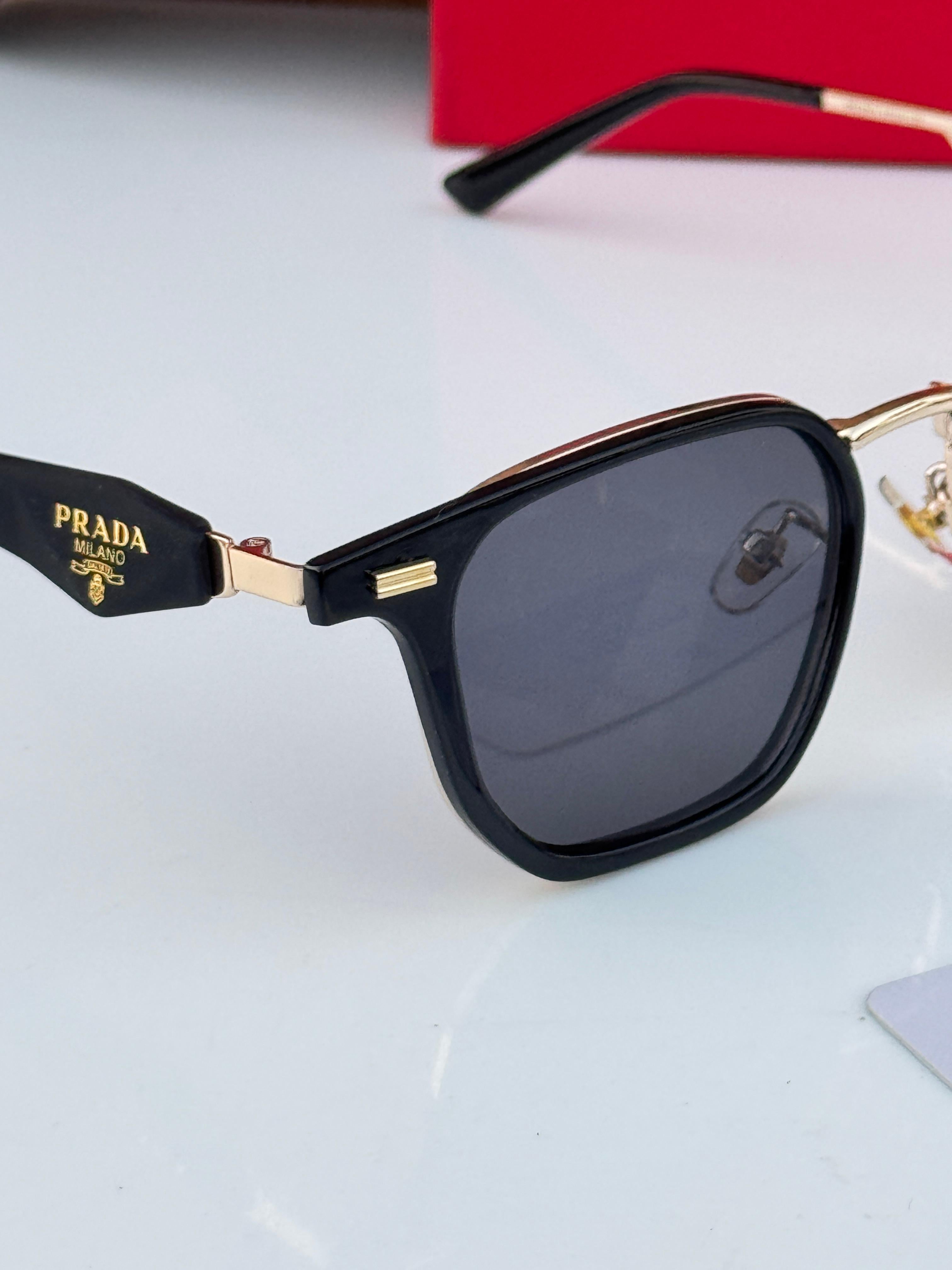 Pra_da 129 gold black  SUNGLASS