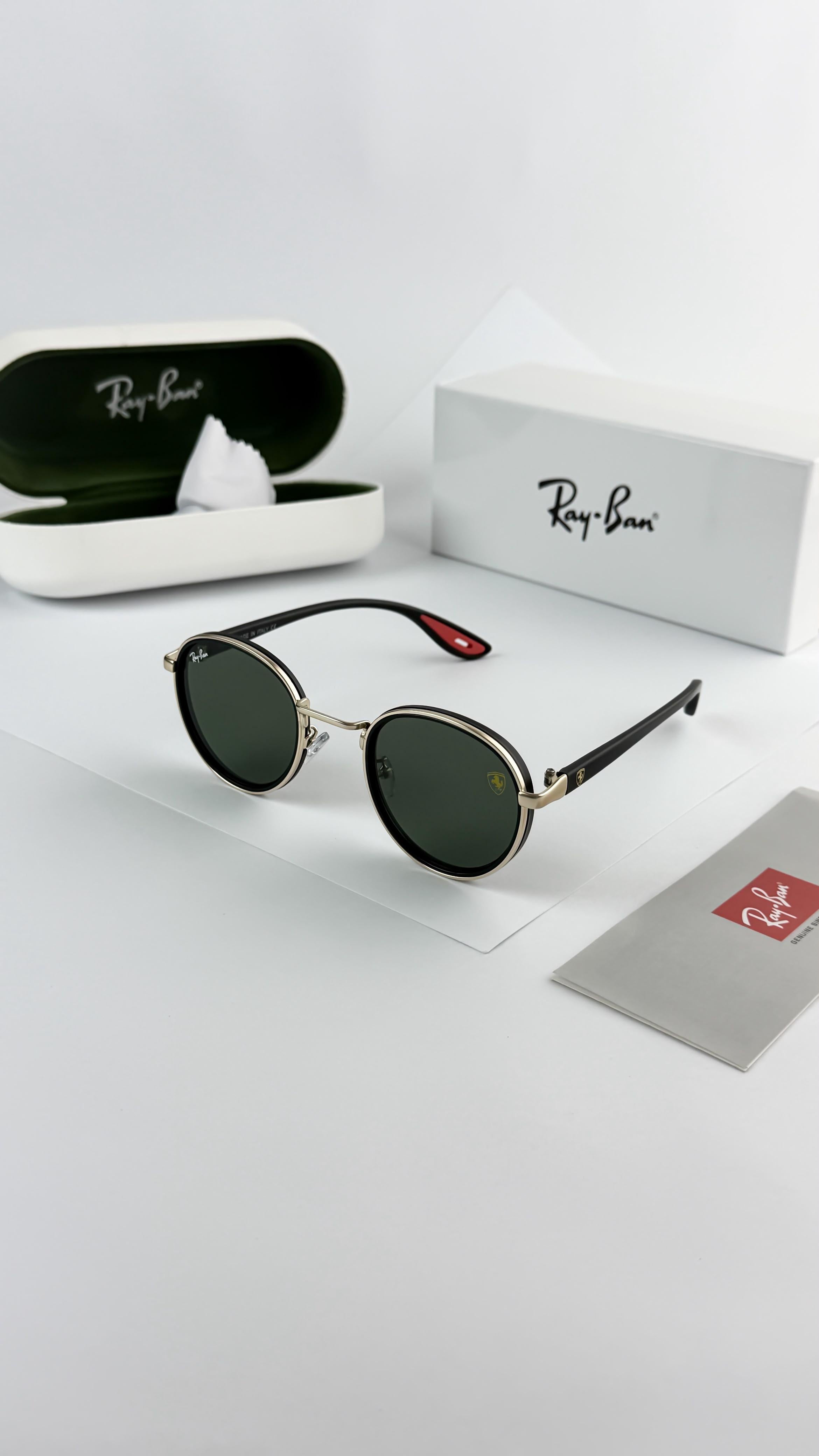 RAY_BAN GOLD GREEN 02 SUNGLASS